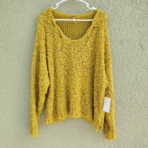 NWT Free People Sunday Shore Pullover Knit Sweater - Picture 2 of 4